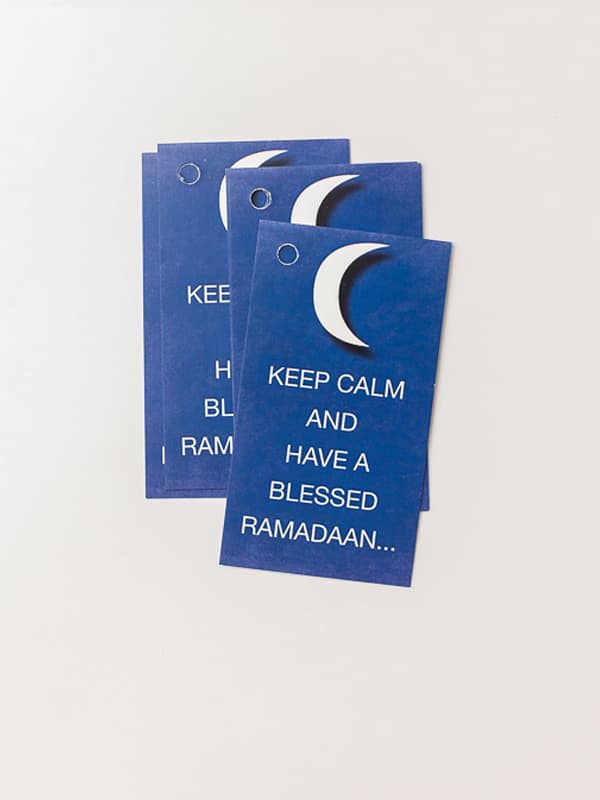 Keep Calm Ramadaan Gift Tag- Blue