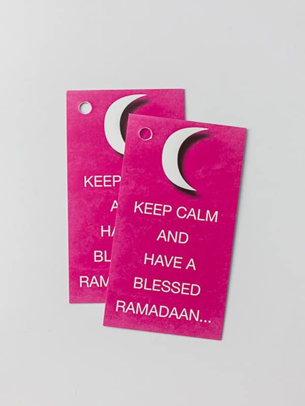 Keep Calm Ramadaan  Gift Tag- Pink
